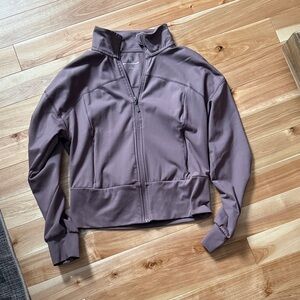 Women’s Zip-Front Bomber Jacket in Mauve